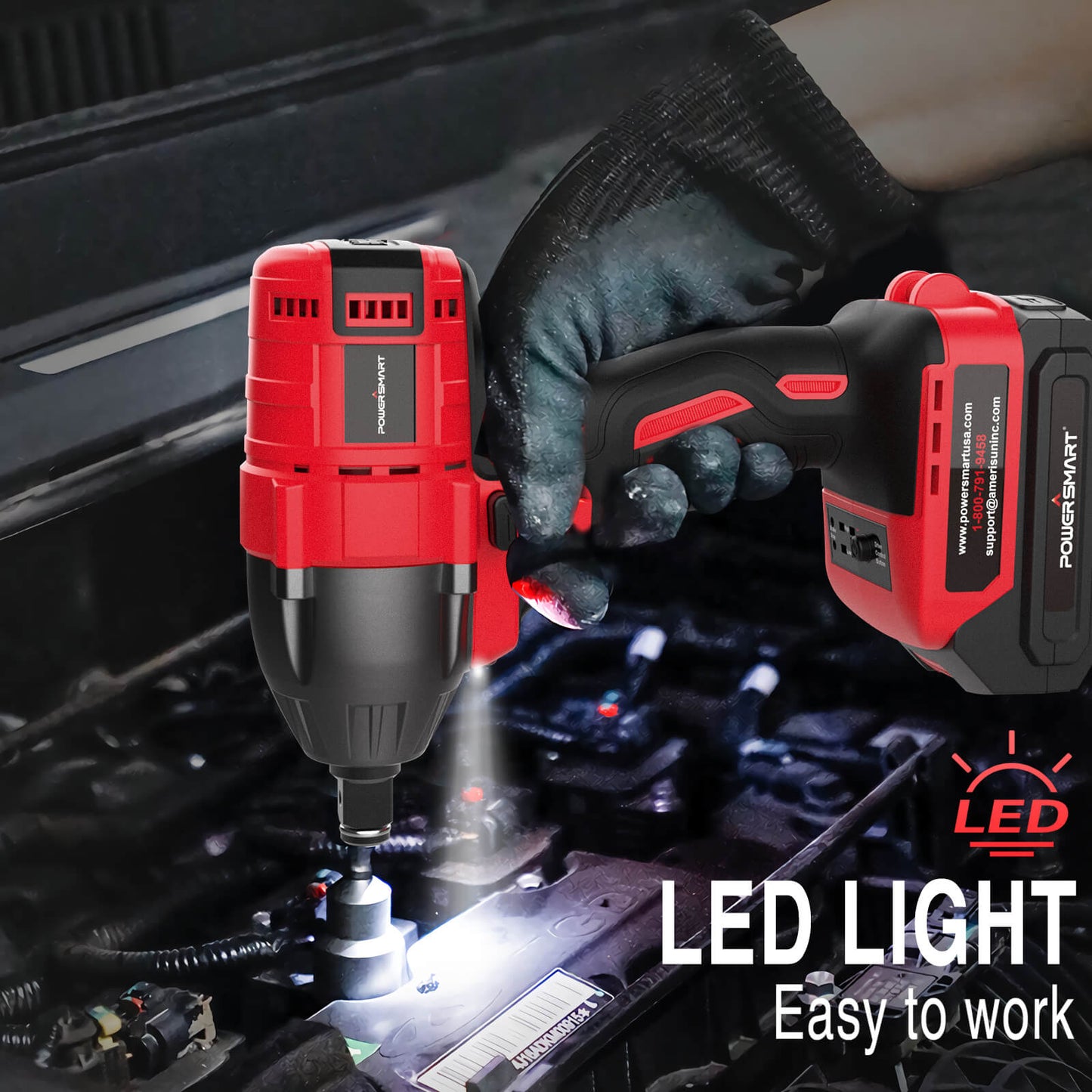 20V Brushless Cordless Impact Wrench Kit w/ Battery & Charger PS76142B