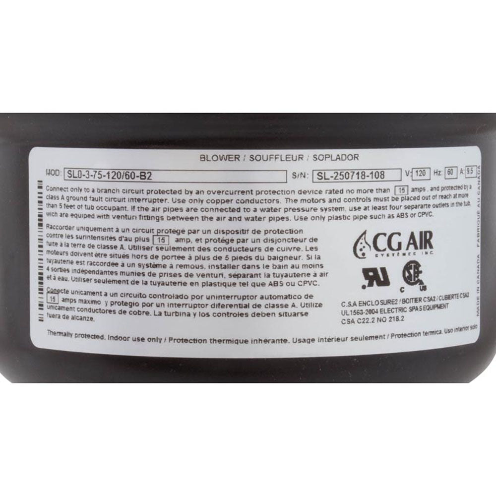 Sl0-3-75-120/60-B2 Silver Blower, 300W Ceramic Element