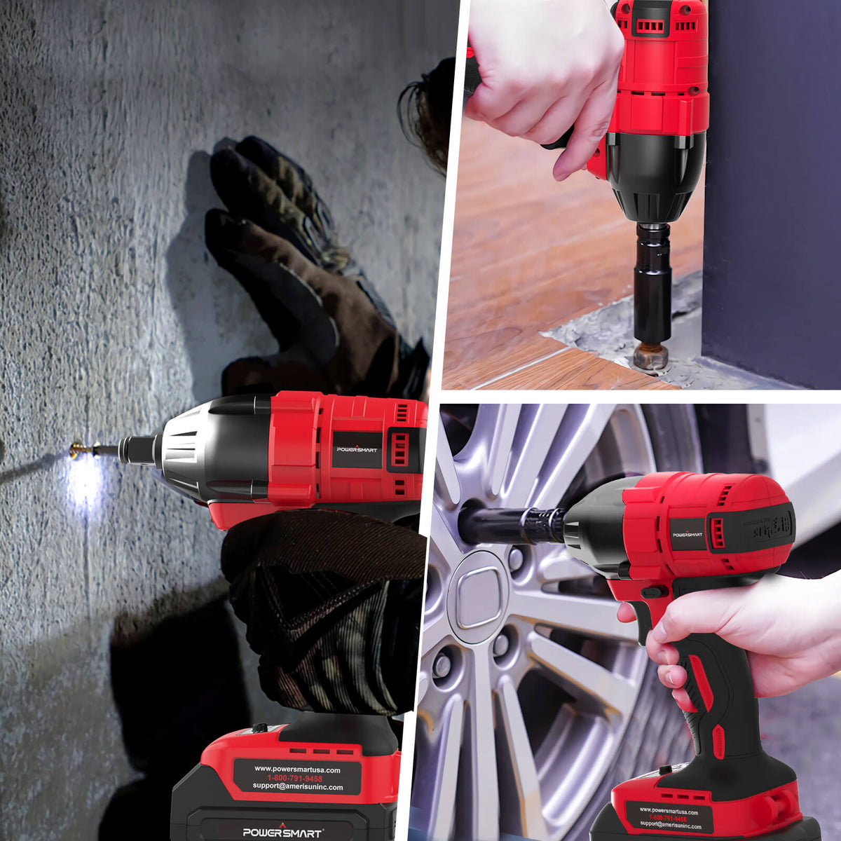 20V Brushless Cordless Impact Wrench Kit w/ Battery & Charger PS76142B