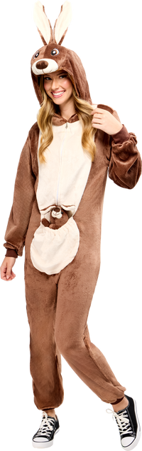 Kangaroo Comfy-Wear Costume - Adult Pajama Jumpsuit