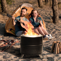 Pluto R19-PG Smokeless Outdoor Fire Pit -  Painted Black