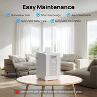 Greenland GLS04 Steam Warm Mist Humidifier, Stainless Steel 4L (1 Gal)