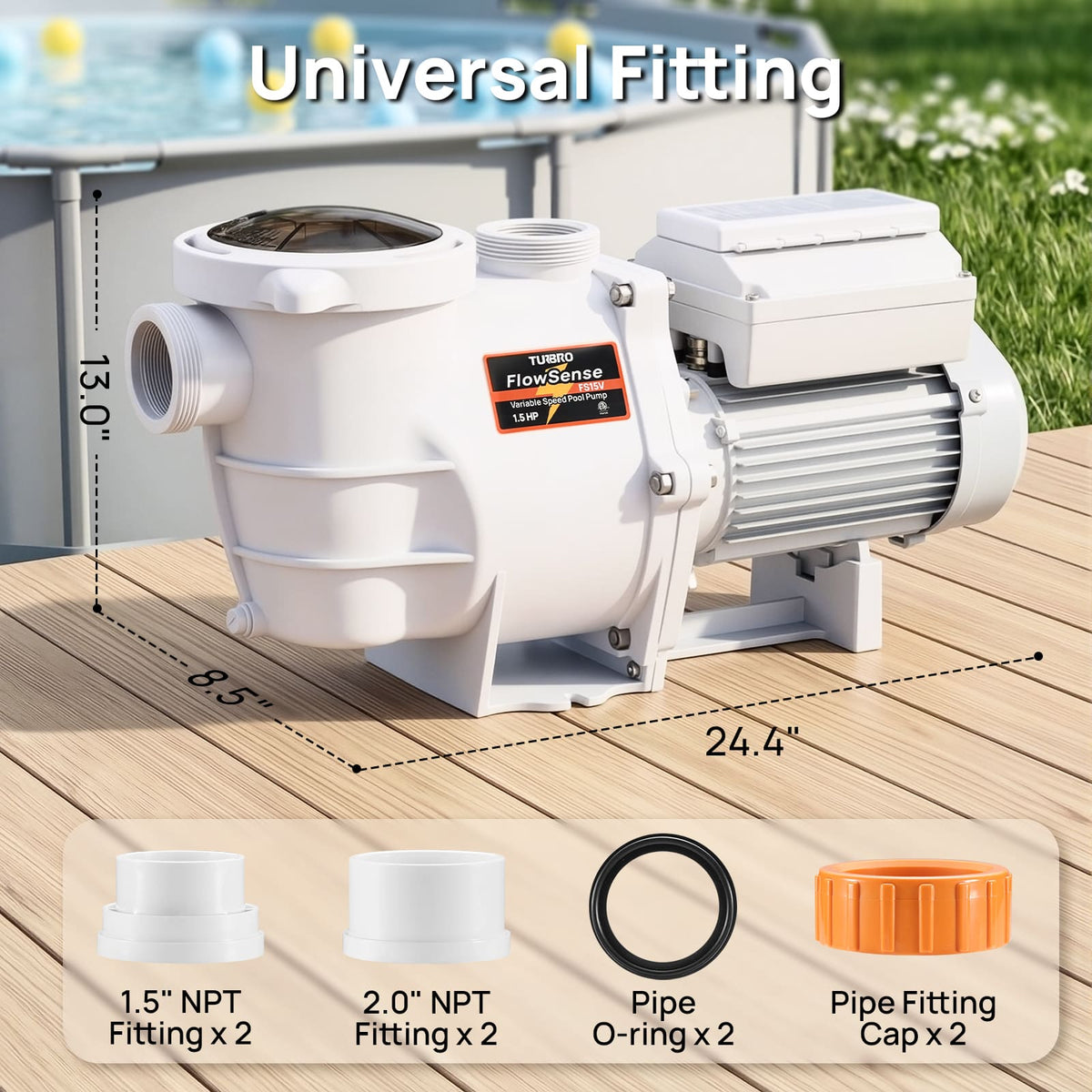 FlowSense Variable Speed Pool Pump, Above-Ground