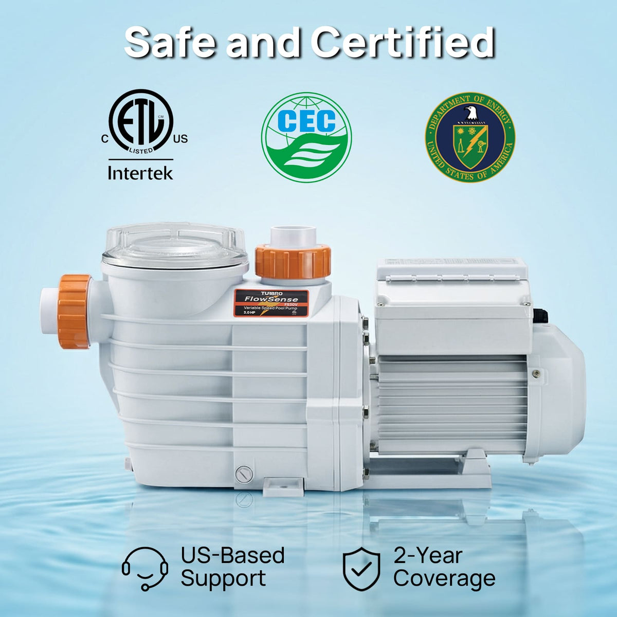 FlowSense Variable Speed Pool Pump, In/Above-Ground