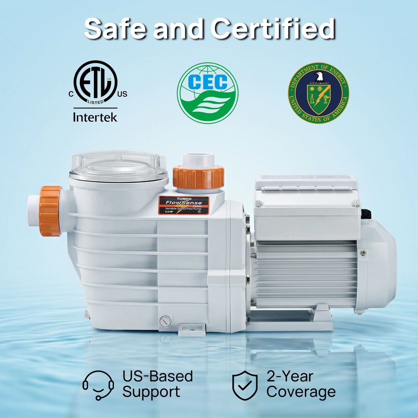 FlowSense Variable Speed Pool Pump, In/Above-Ground