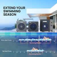 Manatee Non-Inverter Pool Heat Pump, 18K/20K BTU