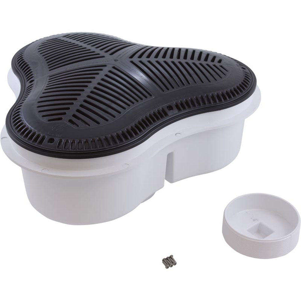 Drain principal, drain de voie navigable Clover, 24-7/16 po, glissement de 6 po, noir