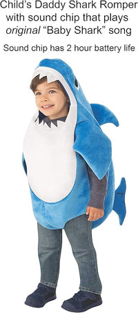 Kid's Daddy Shark Costume with Sound Chip