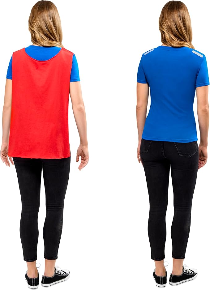 Rubie's Supergirl T-Shirt Costume with Cape For Women