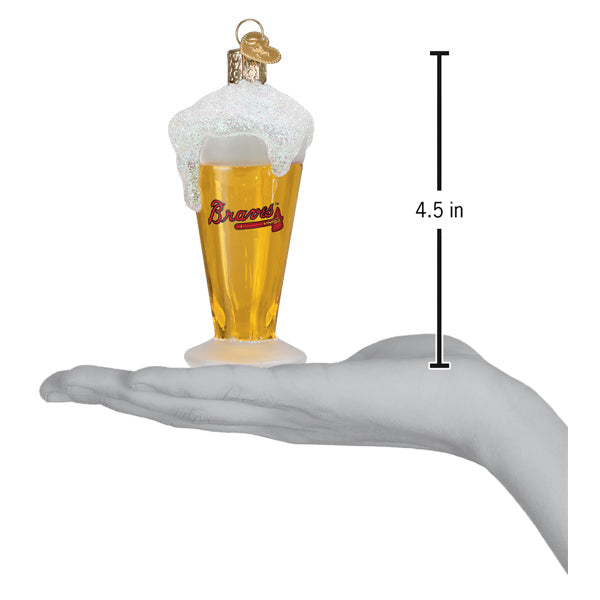 Braves Glass Of Beer Ornament