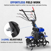 BILT HARD 99cc Gas Garden Tiller – Heavy-Duty 4-Cycle Engine, 24" Front Tines, Digs Up to 11.8" Deep – Perfect for Weeding, Cultivating & Soil Preparation