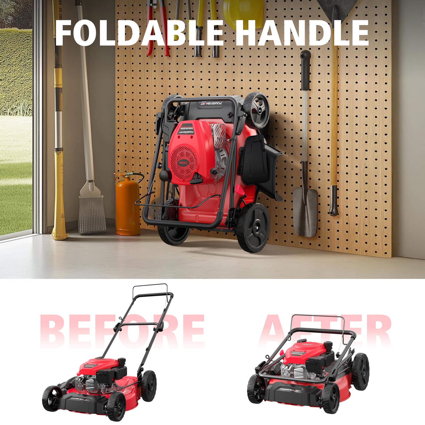 21'' 144cc Gas Push 2-in-1 Lawn Mower V8721C