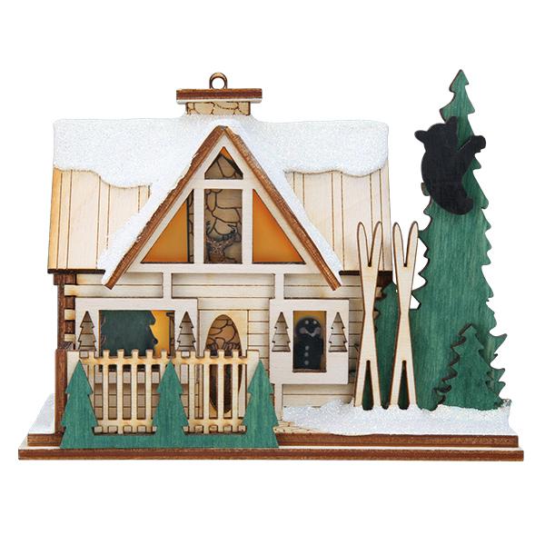 Santa's Ski Lodge Ornament