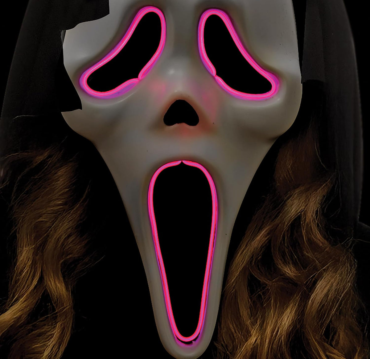 E.L. Light Up Scream Ghost Face Women's Costume