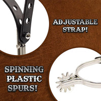 Adjustable Faux Cowboy Cowgirl Boot Spurs Plastic Spur Rodeo Gear