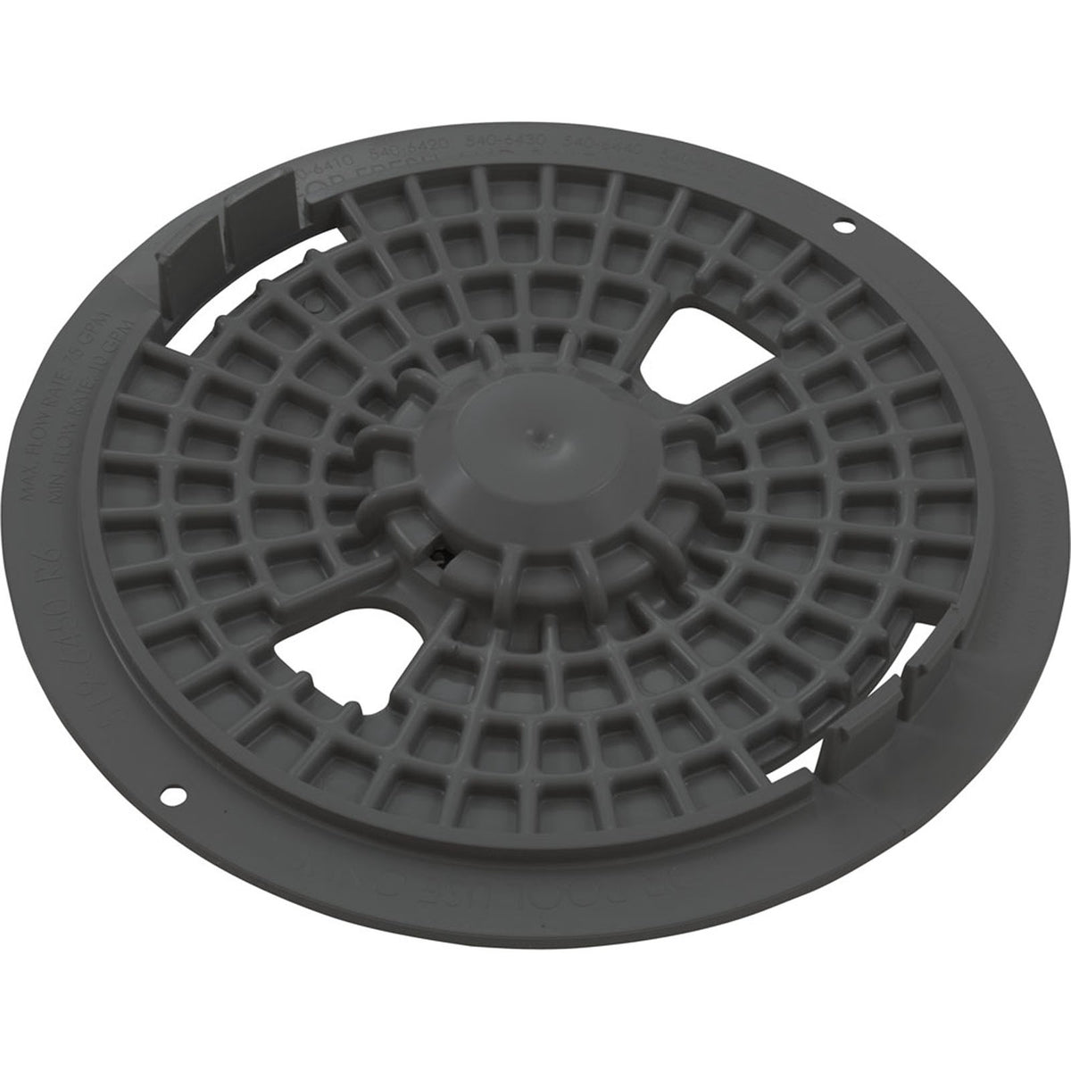 Pool Skimmer Gunite Lid R1 - Drk Gry