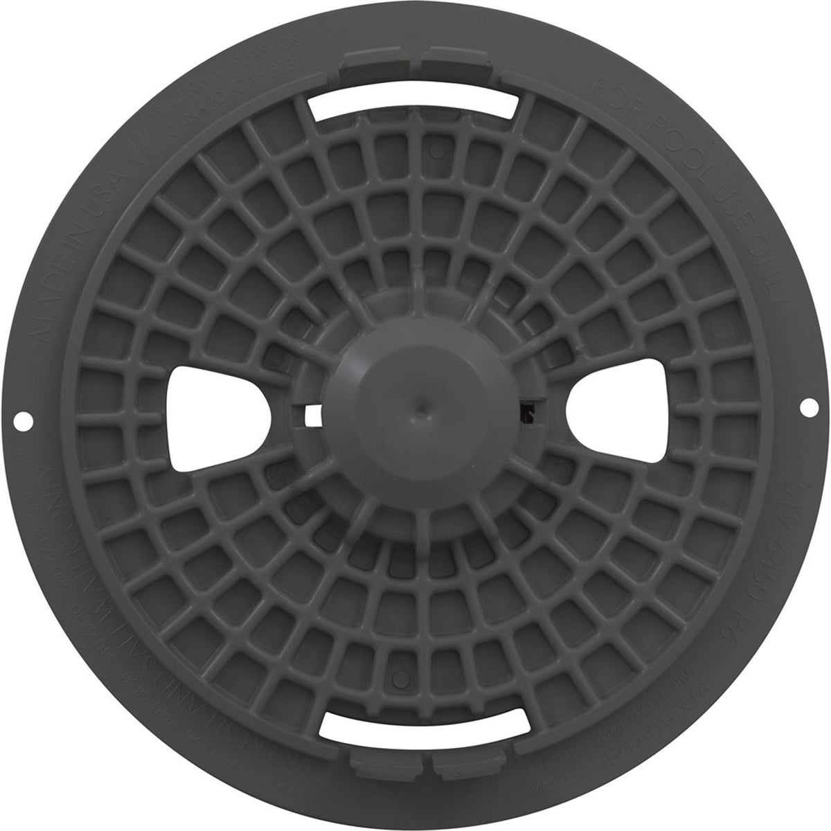 Pool Skimmer Gunite Lid R1 - Drk Gry