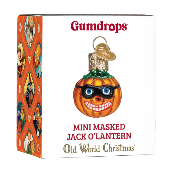 Mini Masked Jack O'lantern Ornament