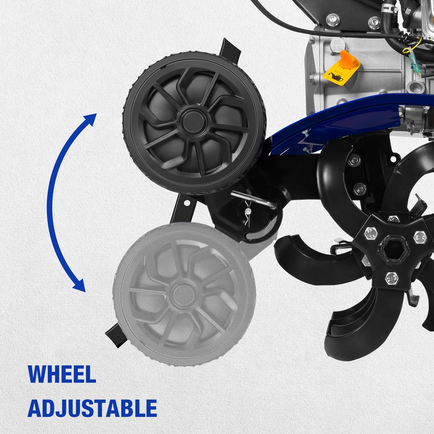 BILT HARD 99cc Gas Garden Tiller – Heavy-Duty 4-Cycle Engine, 24" Front Tines, Digs Up to 11.8" Deep – Perfect for Weeding, Cultivating & Soil Preparation