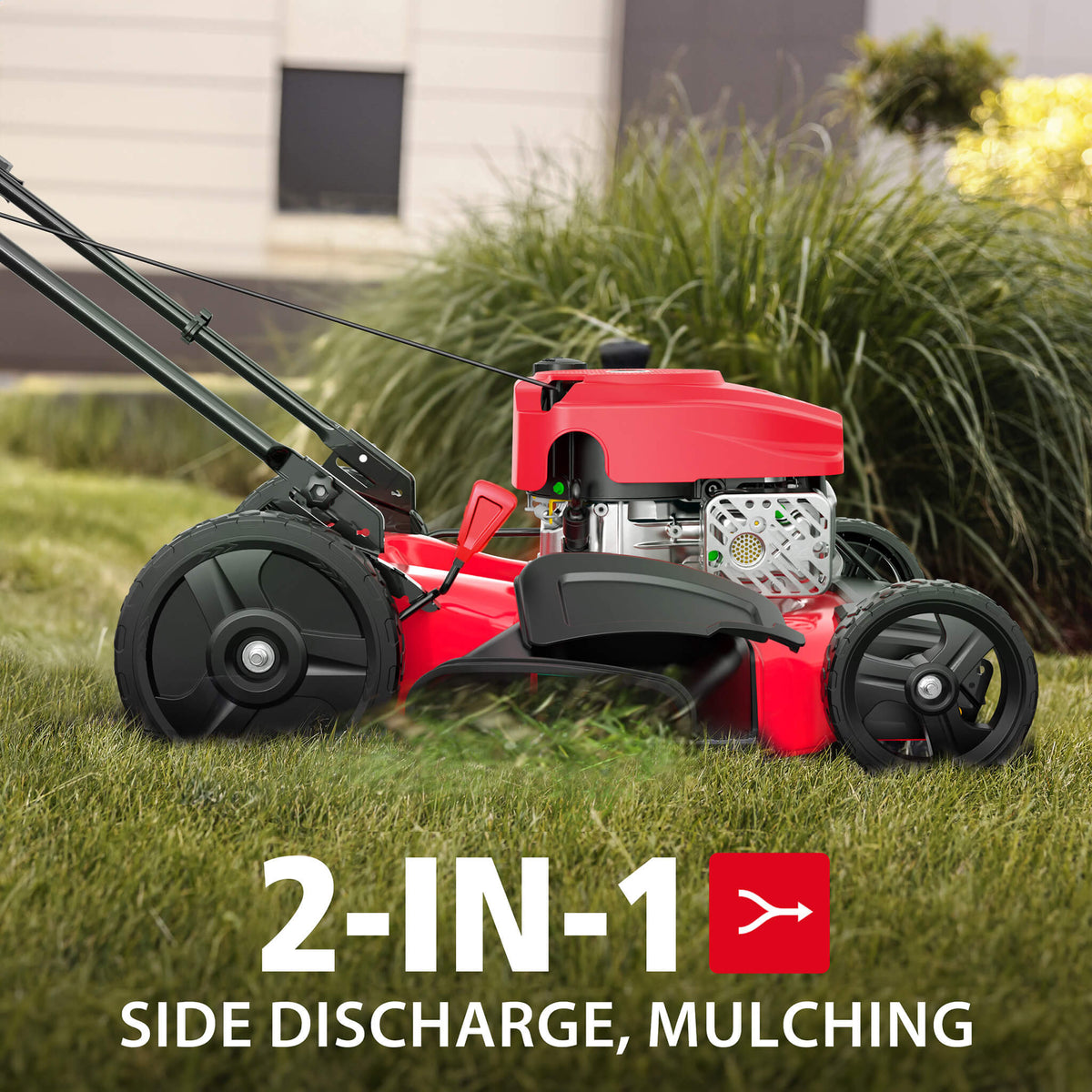 21'' 144cc Gas Push 2-in-1 Lawn Mower V8721C