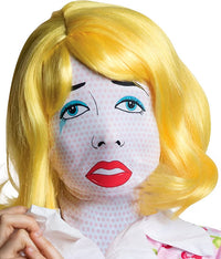 Pop Art Women's Mask with Wig