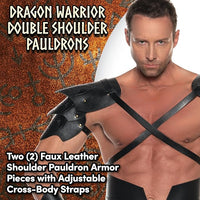 Adult Faux Leather Shoulder Armor Pauldron Viking Pirate Costume Accessories