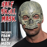Adult Foam Half Skull Costume Mask