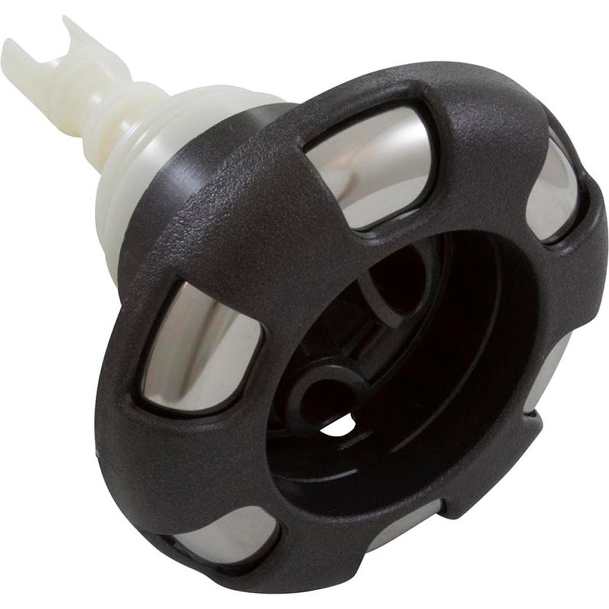 Jet Intl, WW Poly Storm, 4"fd, Roto, SS/Black, Thd