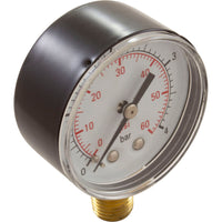 0-60 PSI Pressure Test Gauge, Bottom Mount
