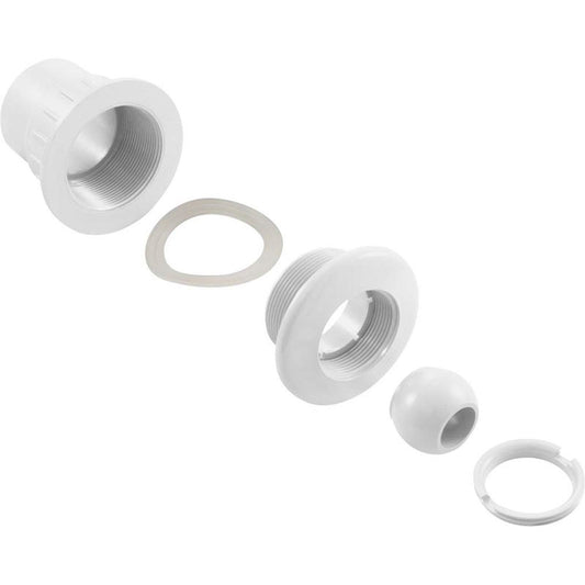 Fiberglass Wall Fitting With Eyeball, White