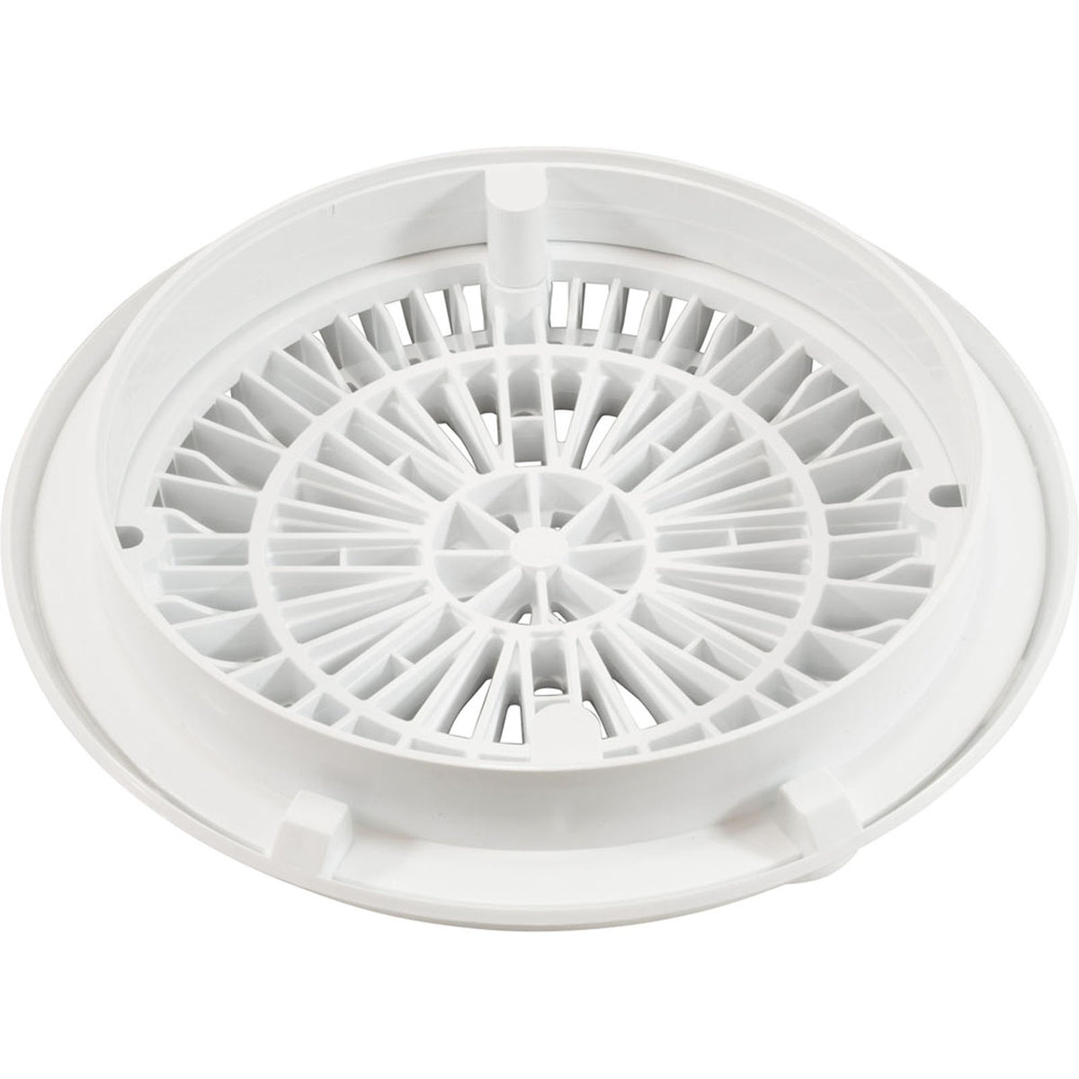 Gunite Main Drain Frame, Galaxy Lid (Av) , White