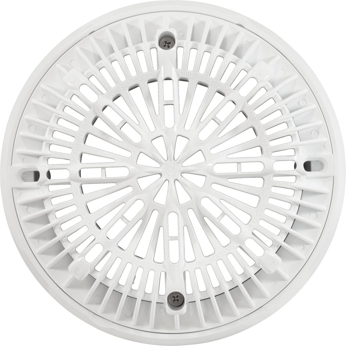 Gunite Main Drain Frame, Galaxy Lid (Av) , White