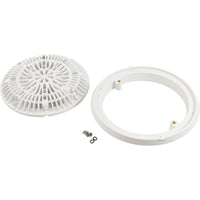 Gunite Main Drain Frame, Galaxy Lid (Av) , White