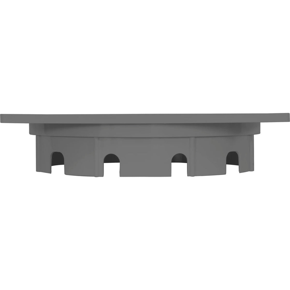 Square Lid And Collar Assembly, Gray