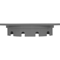 Square Lid And Collar Assembly, Gray