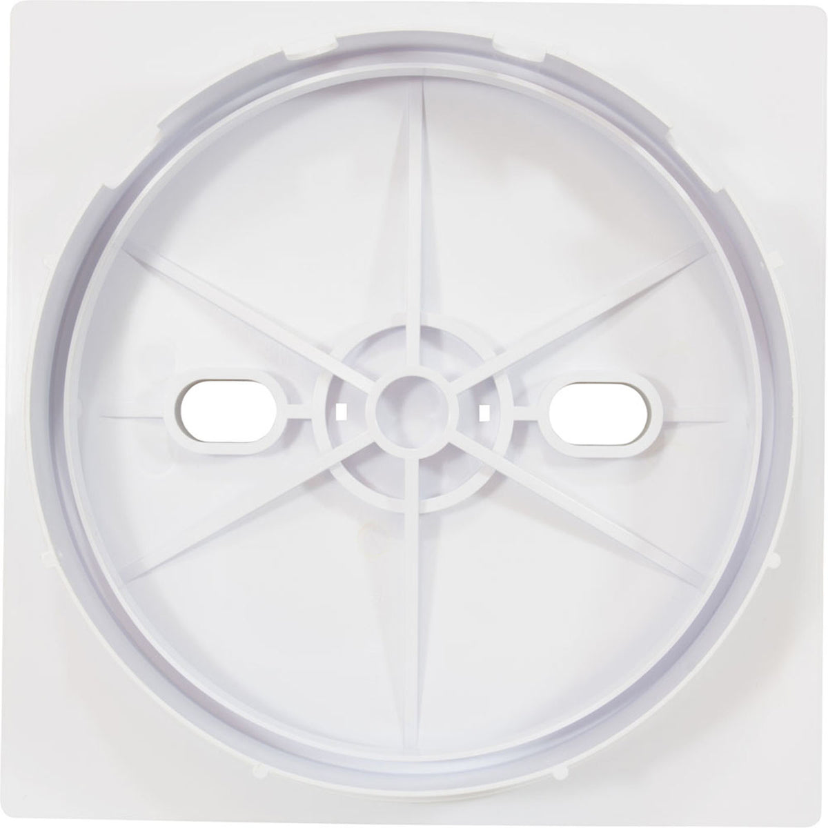 Square Lid And Collar Assembly, White