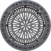 Vinyl Liner Pool Main Drain Ring, 8" Galaxy Lid (Gray)