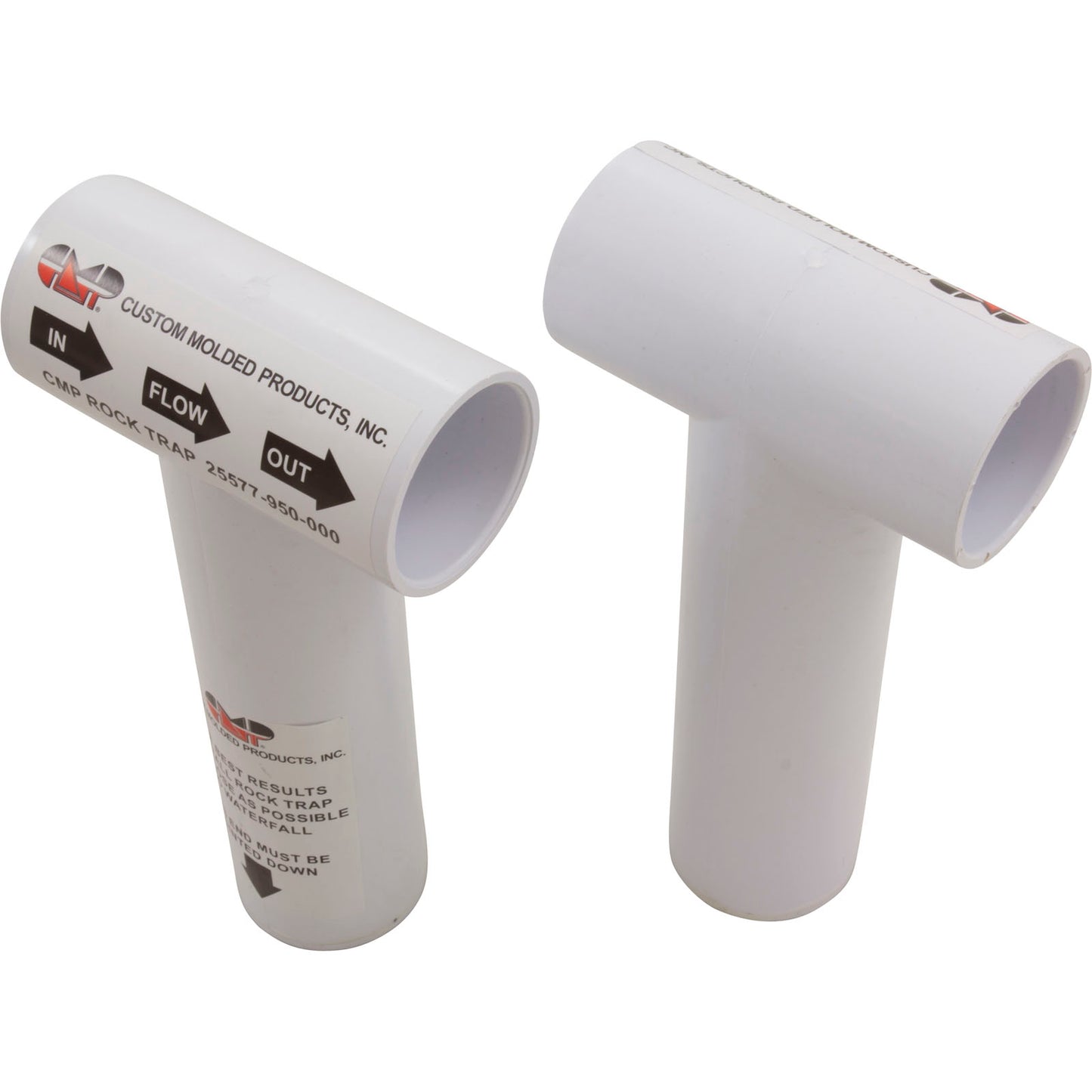 12In Pool Waterfall (9In Lip) White