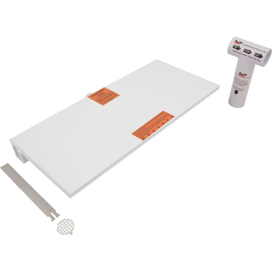 24In Pool Waterfall (12In Lip) White