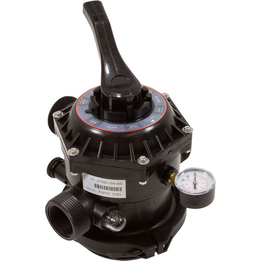 Multi-Port 1.5In Fpt Valve Black T/M Sand With Clamp, 6" But