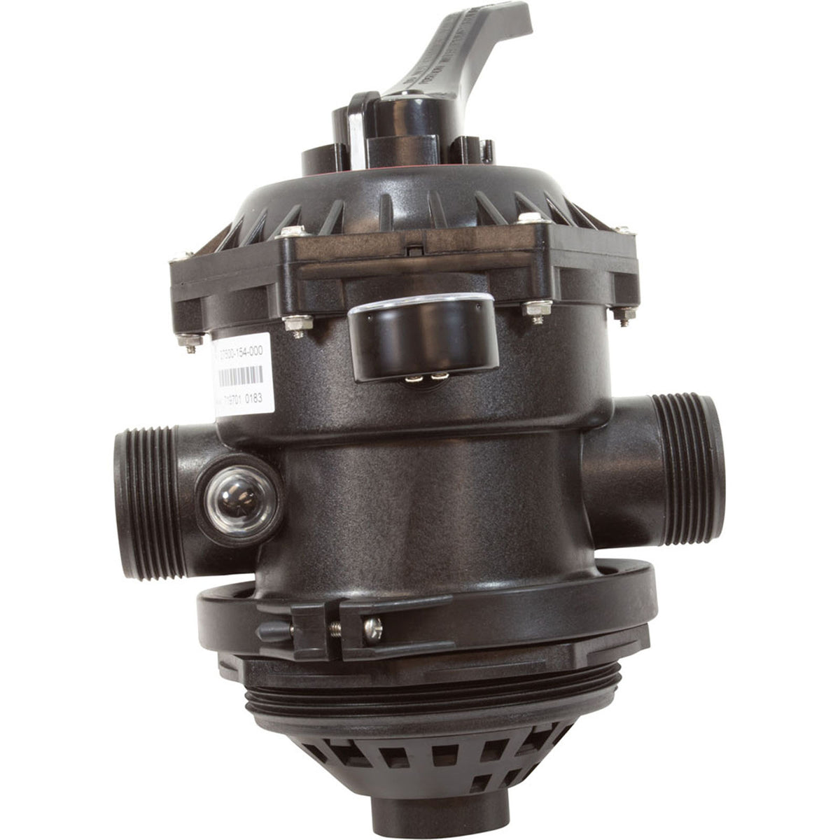 Multi-Port 1.5In Fpt Valve Black T/M Sand With Clamp, 6" But