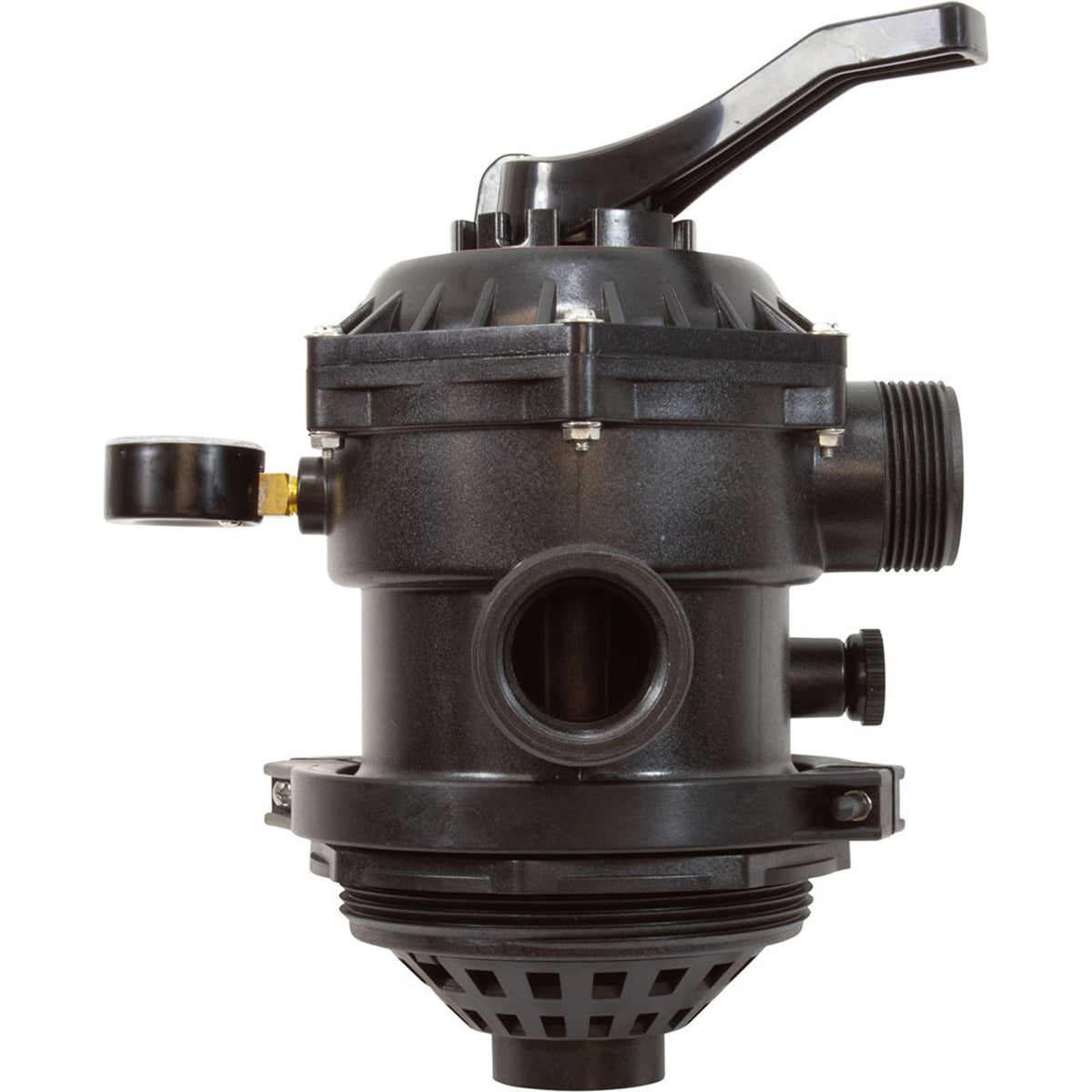 Multi-Port 1.5In Fpt Valve Black T/M Sand With Clamp, 6" But