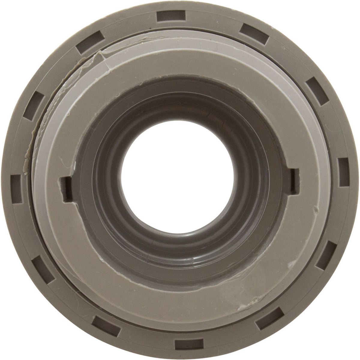 Eyeball Fitting, Waterway, 1-1/2"mpt, 2-3/8"fd, 3/4" Eye, Gray