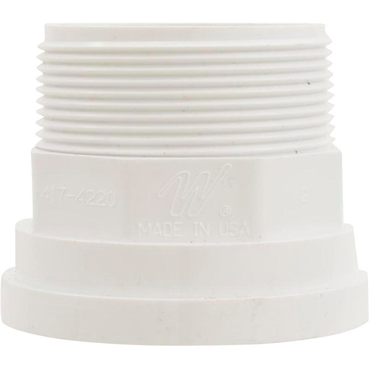 Pieza de cola, brida de 2" x MPT de 2", sin junta tórica