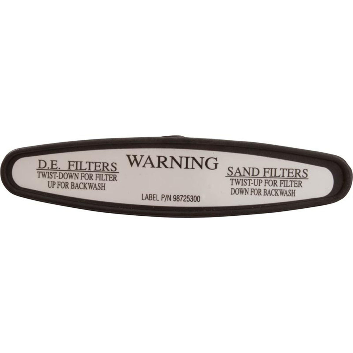 2" Handle Backwash Plastic