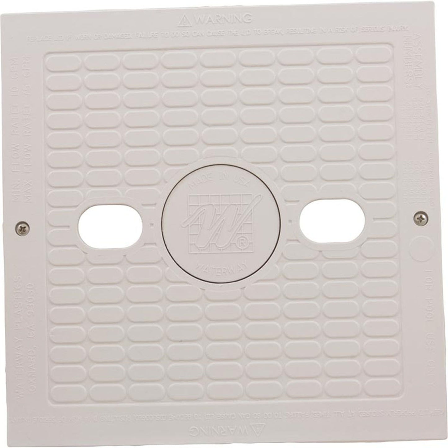 Couvercle carré pour installation enterrée Vnl/Lnr - Blanc