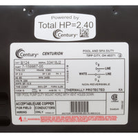 Motor, Centurion, 2Hp, Single Spd, Keyed Shaft