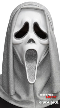 Fun World Scream Ghost Face Glitter Costume Mask Pink, Purple, Green, Silver