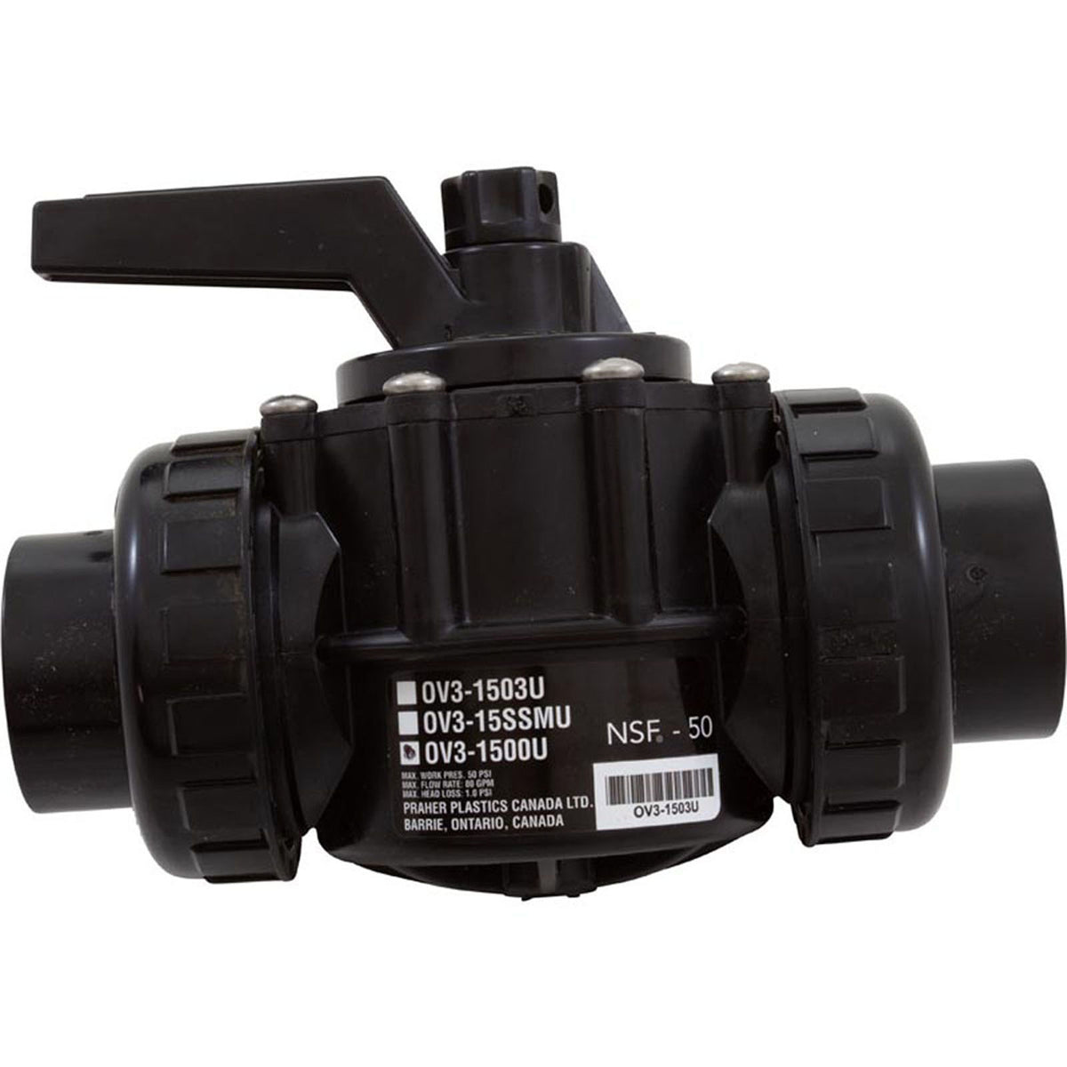 1-1/2" 3 Port Perma-Sealvalve "Unionized"