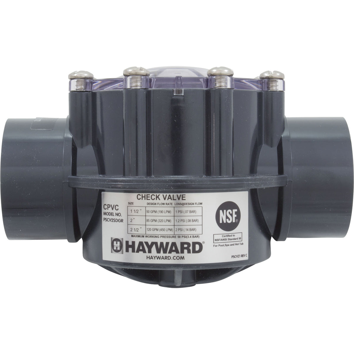 1.5" X 2.0" Pvc Check Valve